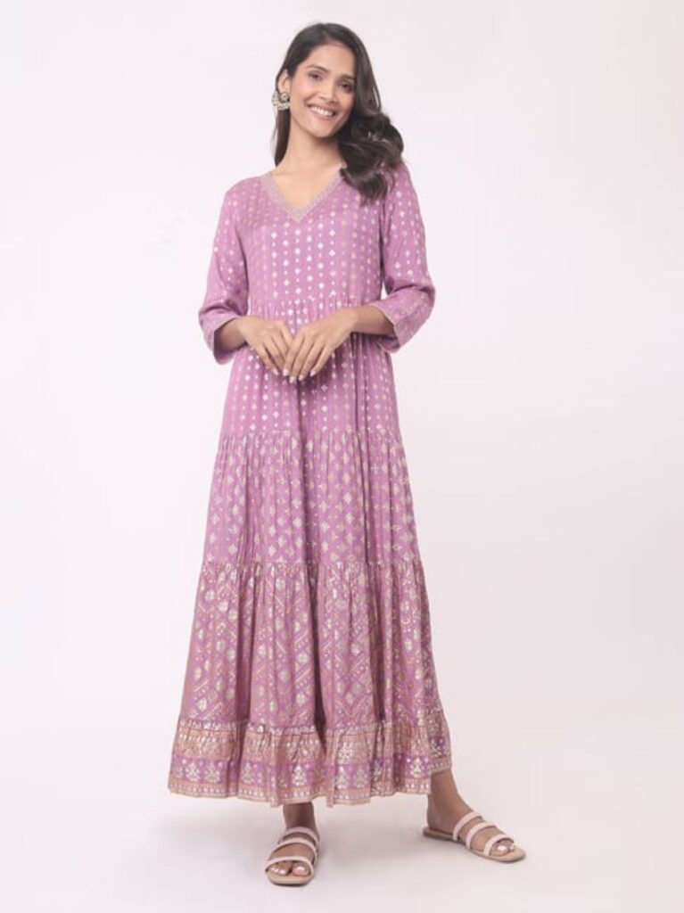 Lilac Printed Kurti