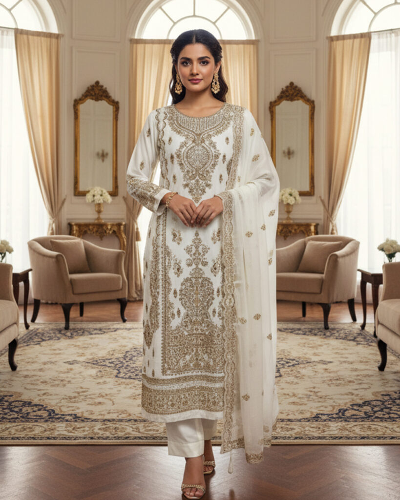 Luxury Pakistani Georgette Embroidery Suits