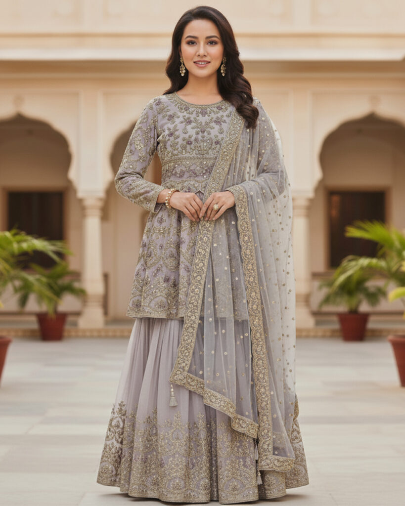 Heavy Embroidery Sharara/ Garara Suit