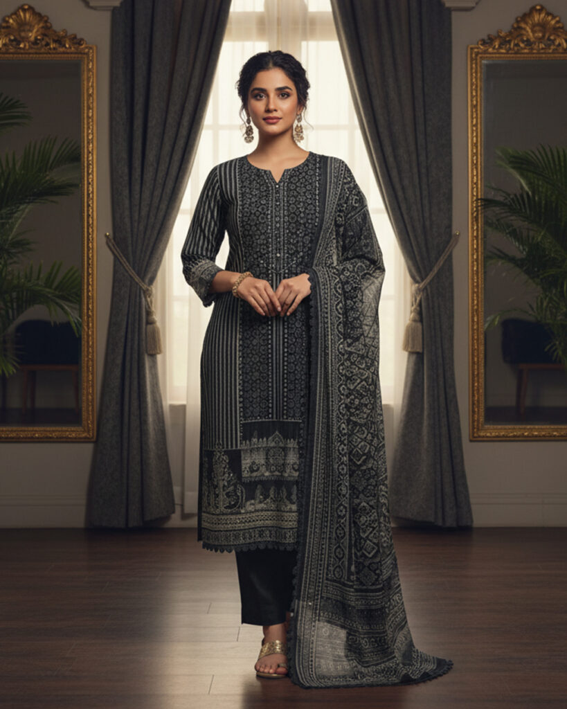 Elegant Soft Organza Suit With Dupatta