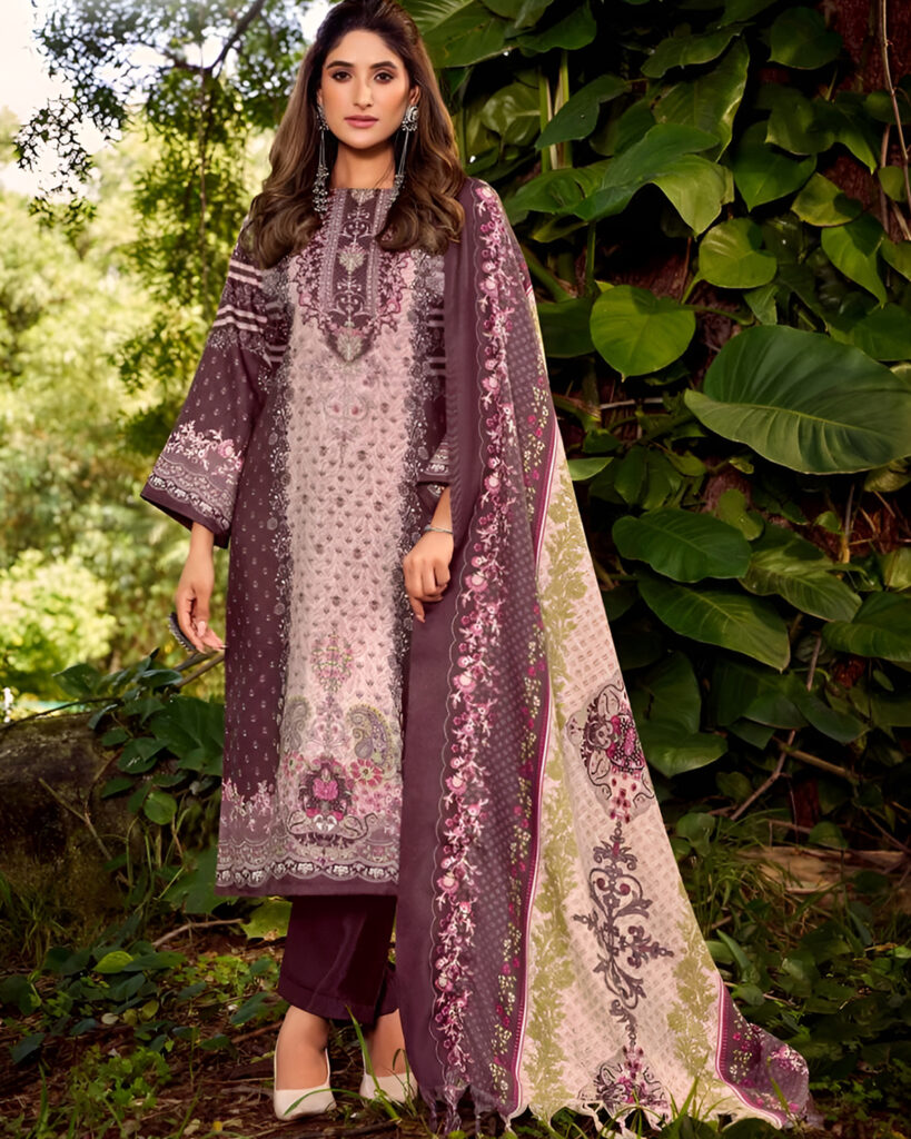 Zulfat Woollen Pashmina Designer Salwar Kameez Collection (Mauve)