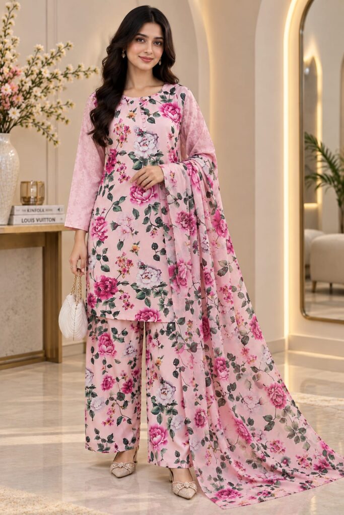 FARSHI SALWAR SUIT FLORAL PRINT